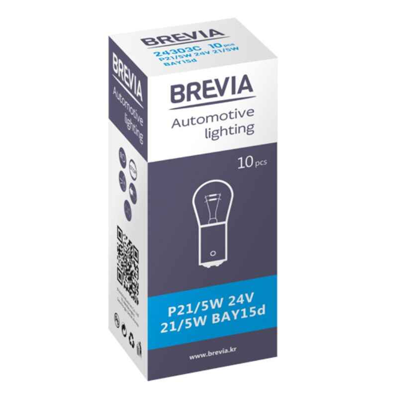 Лампи галогенні P21/5W 24V Brevia 10 штук (одна упаковка) (24303C)