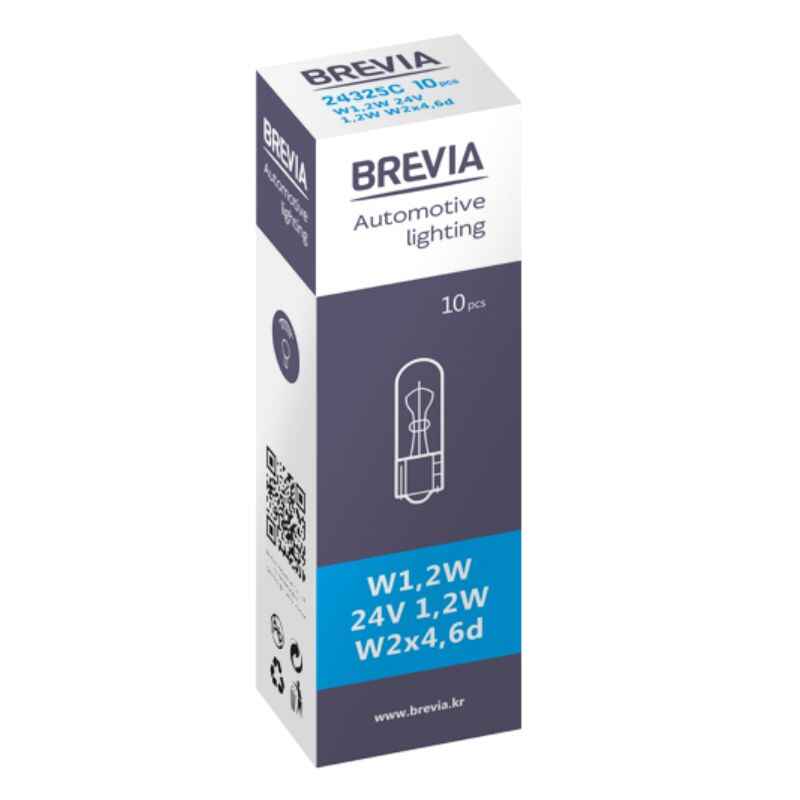 Лампи галогенні Brevia W1.2W 24V 10 штук (одна упаковка) (24325C)