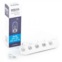Лампи галогенні Brevia W3W 24V 10 штук (одна упаковка) (24307C)