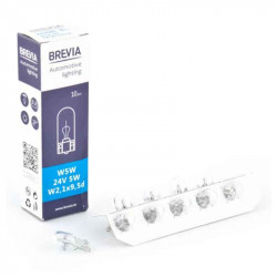Лампи галогенні Brevia W5W 24V 10 штук (одна упаковка) (24308C)