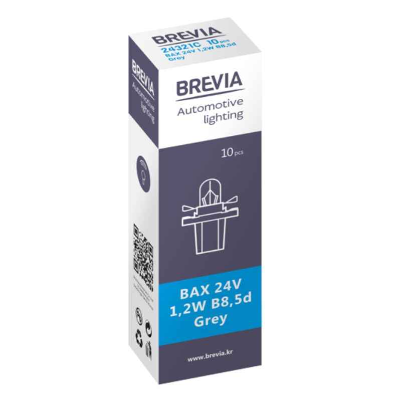 Лампи галогенні Brevia BAX B8.5d сірий 24V 10 штук (одна упаковка) (24321C)