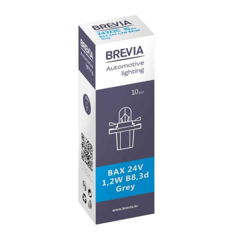 Лампи галогенні BAX B8.3d сірий 24V Brevia 10 штук (одна упаковка) (24322C)