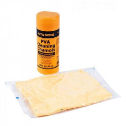 Серветка вологопоглинаюча зі штучної замші 43х32см Autodrive в тубусі жовта (AD0210)