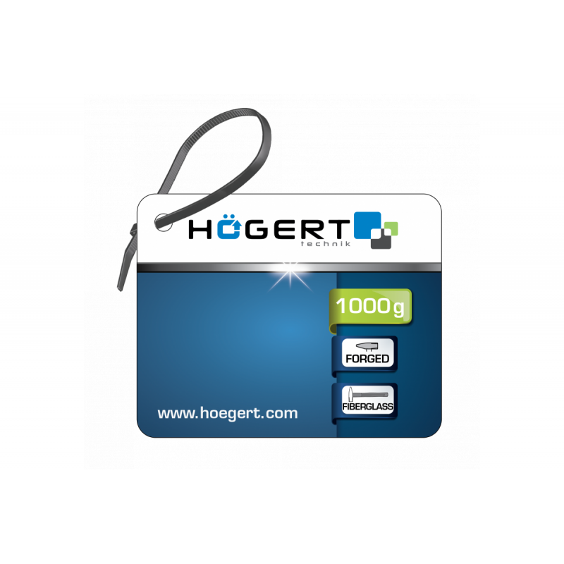Молоток муляра 1000 г з рукояткою зі скловолокна Hogert (HT3B036)