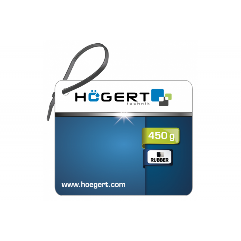 Молоток гумовий чорно-білий 450 г з дерев'яною рукояткою Hogert (HT3B044)