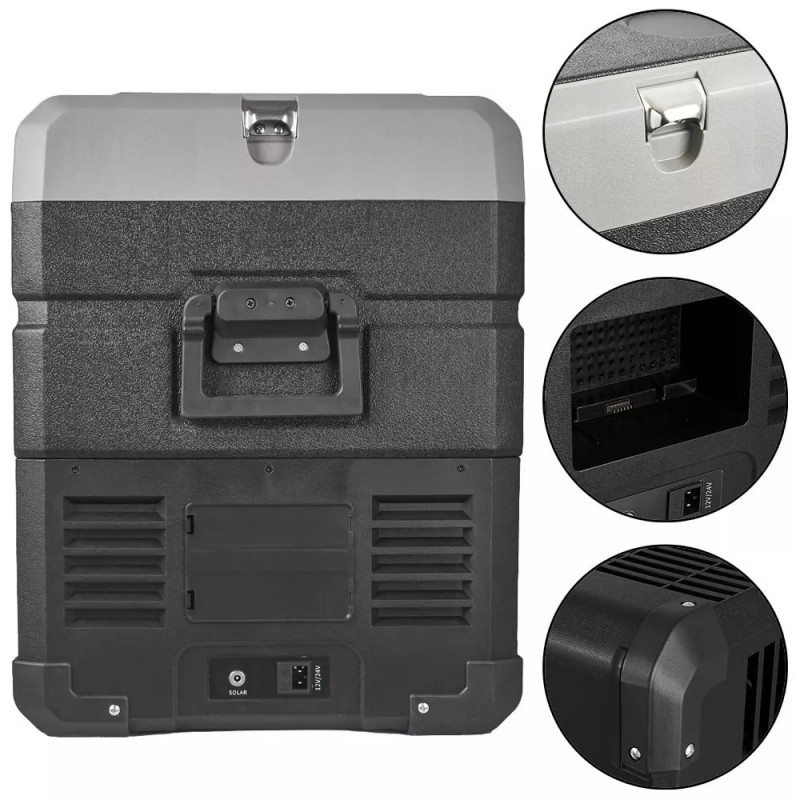 Портативный холодильник компрессорный 47л BREVIA автохолодильник с автономной работой пластиковый 12/24В 220В (22660)