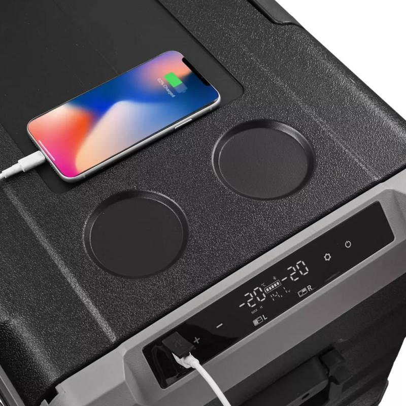 Портативный холодильник компрессорный 47л BREVIA автохолодильник с автономной работой пластиковый 12/24В 220В (22660)