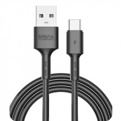 Кабель BREVIA Type-C to Lightning 30W 1m, black, box (250шт.) (51100BCLC1)