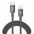 Кабель BREVIA Type-C to Lightning 30W 1m, black, box (250шт.) (55100BCLC1)