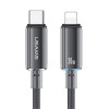 Кабель для зарядки і передачі даних Type-C-Lightning 480Мб/с 30W 1.2м чорний Usams With Light-Cloud Series (SJ659USB01)