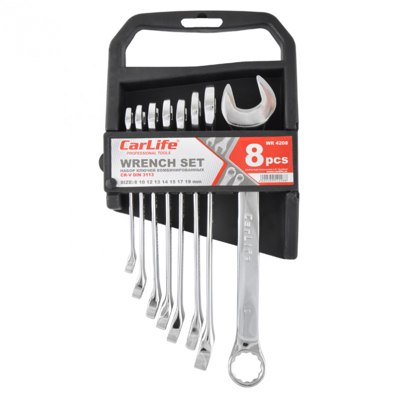 Набір ключів комбінованих Carlife 8шт 8-19 мм (WR4208)