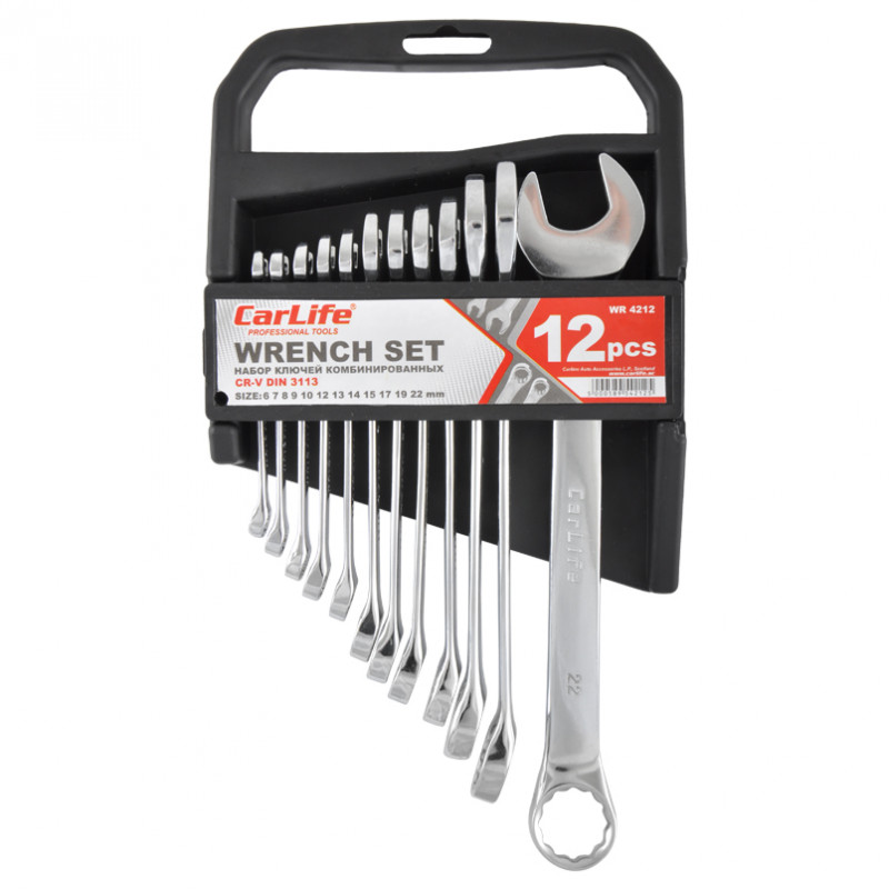 Набор ключей комбинированных Carlife 12шт 6-22 мм (WR4212)