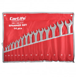 Набір ключів комб CARLIFE 14шт 8-32 мм 8-10-12-13-14-16-17-19-21-22-24-27-30-32 (WR4214)