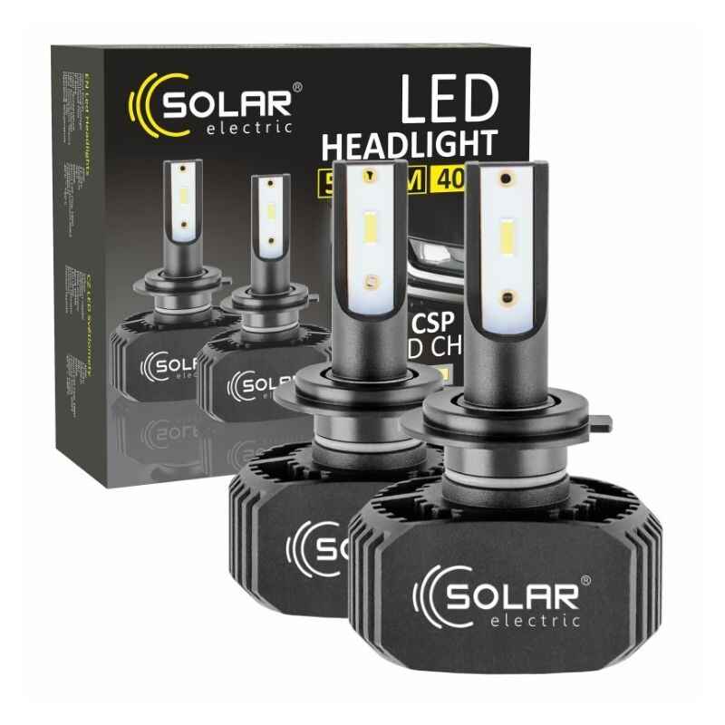 Світлодіодні автолампи H7 LED SOLAR 12/24V 6000K 5000Lm 40W Seoul CSP1860 (8207)