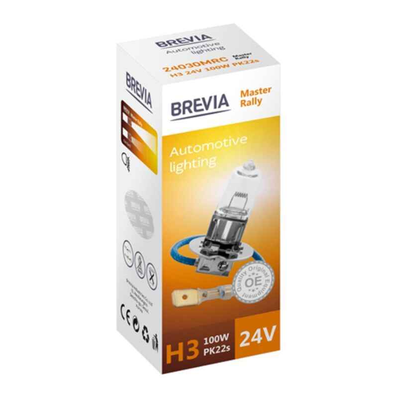 Лампа галогенна цоколь H3 Brevia Master Rally 24V 1шт (24030MRC)