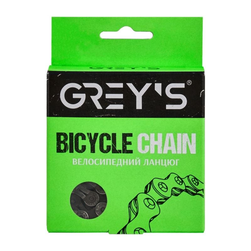 Ланцюг велосипедний Greys 9 швидкостей SH9 Silver/Grey 116 ланок (GR24229)