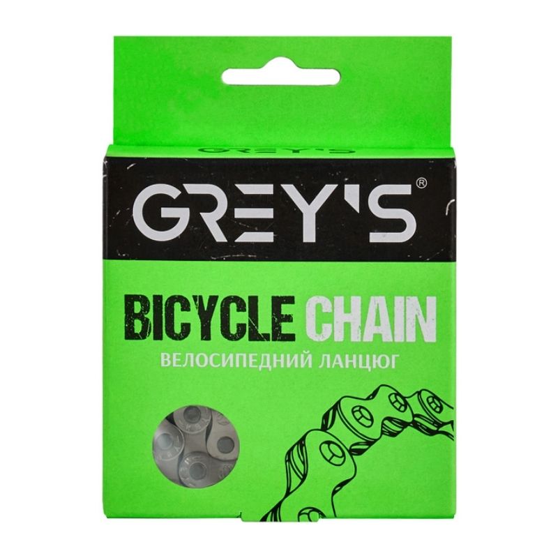 Ланцюг велосипедний Greys 8 швидкостей S8 NP Silver 116 ланок (GR24218)