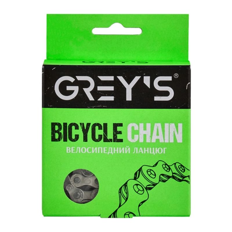Ланцюг велосипедний Greys 7-8 швидкостей S52 NP Silver 116 ланок (GR24227)