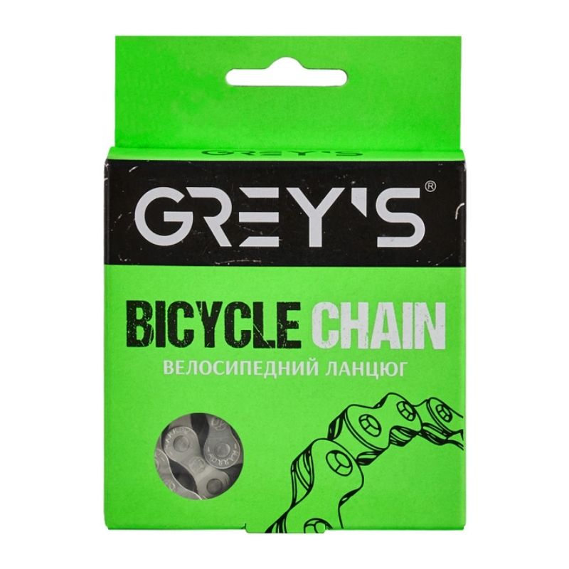 Ланцюг велосипедний Greys 6-7 швидкостей S50 NP Silver 116 ланок (GR24226)