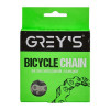Ланцюг велосипедний Greys 6-7 швидкостей S50 Half Silver 116 ланок (GR24216)