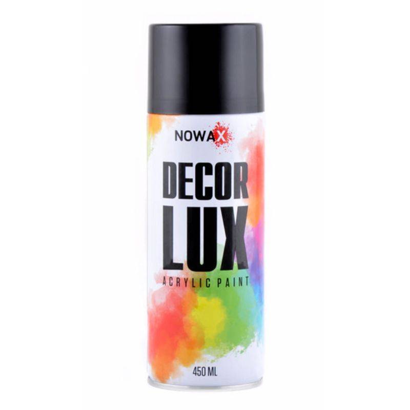 Акрилова фарба NOWAX Decor Lux Чорний глянець 450 мл (NX48010)