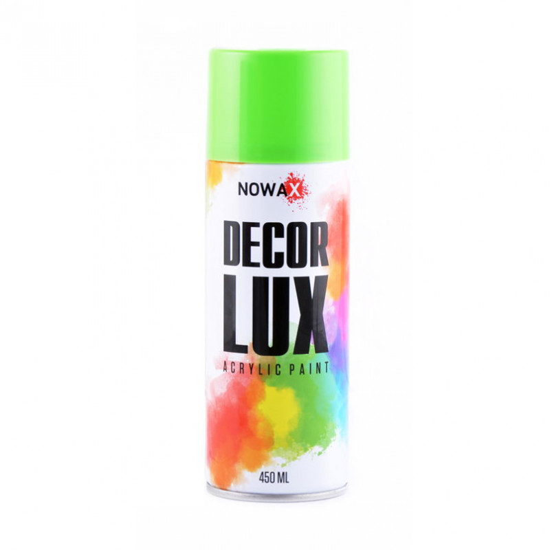 Флуоресцентна зелена фарба NOWAX Decor Lux 450 мл (NX48046)