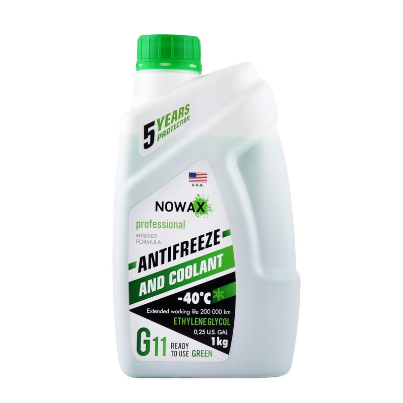Антифриз Зелений Nowax 1кг (NX01008)