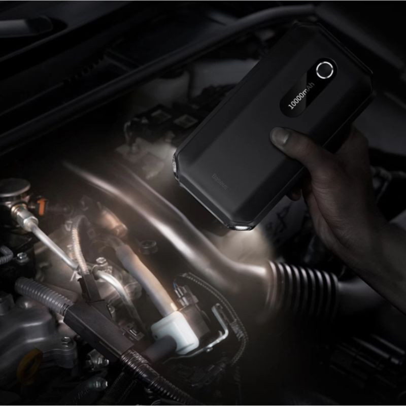 Пусковий пристрій імпульсний Baseus Jump Starter 12В 1000А зарядка для акумуляторів батарей 10Аг (CGNL020101)