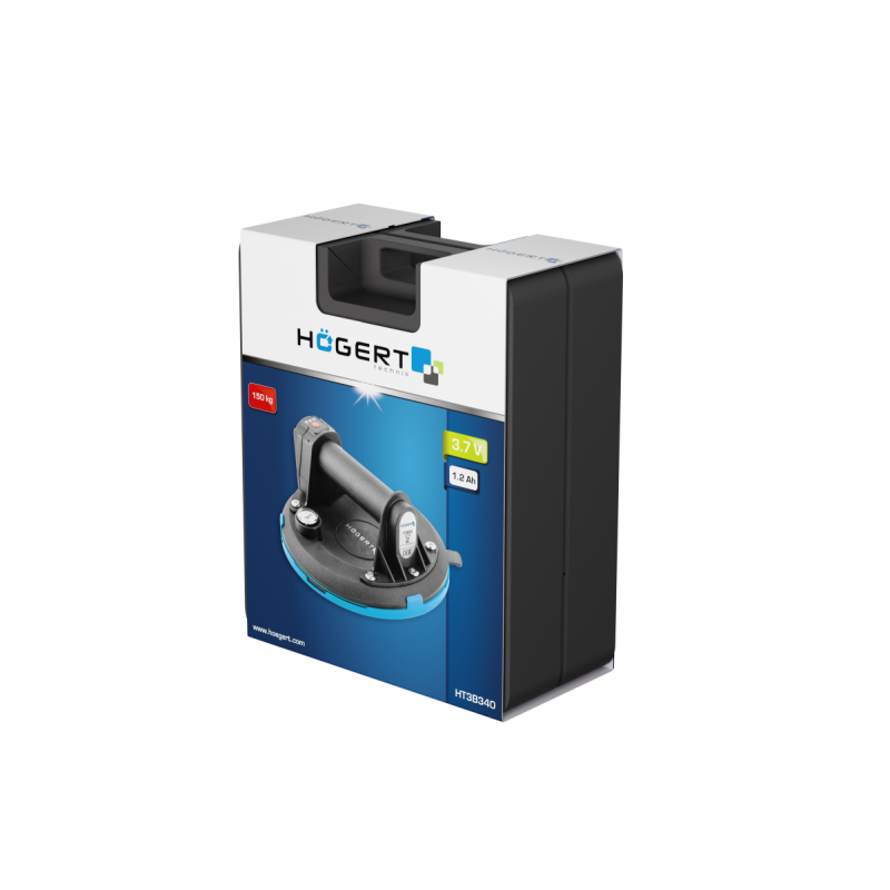 Акумуляторна присоска 200 мм з манометром Hogert (HT3B340)