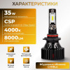 Светодиодные лампы HВ3 для авто Carlamp Smart Vision Led автолампы 8000 Lm 4000 K (SM9005Y)