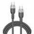 Кабель BREVIA Type-C to Type-C 60W 1.2m, black, box (250шт.) (52120BCCC1)