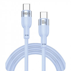 Кабель BREVIA Type-C to Type-C 60W 1.2m, blue, box (250шт.) (52120UCCC1)