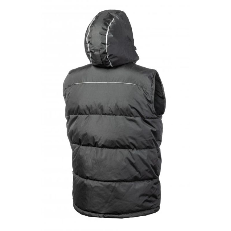 Утеплений жилет з капюшоном чорний 2XL (56) Hogert BORGER (HT5K920-2XL)