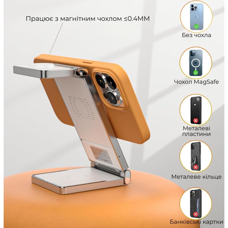 Зарядная станция с беспроводной зарядкой (T30)