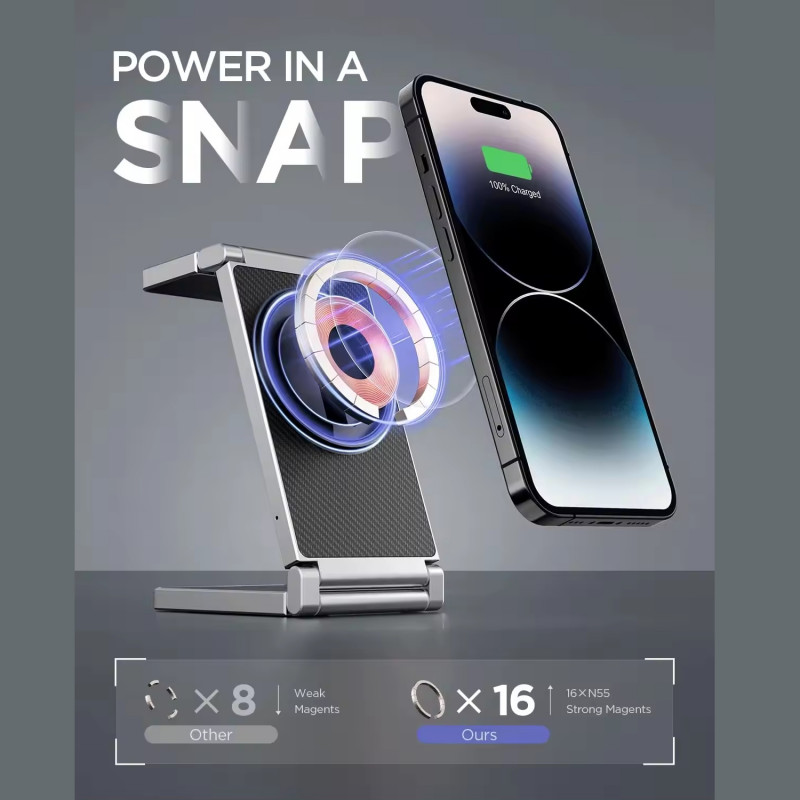 Зарядна станція з бездротовою зарядкою (T30)