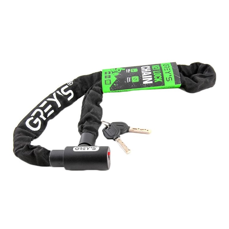 Велосипедний замок ланцюговий 1000мм Grey's із замком і 2 ключами (GR41610)