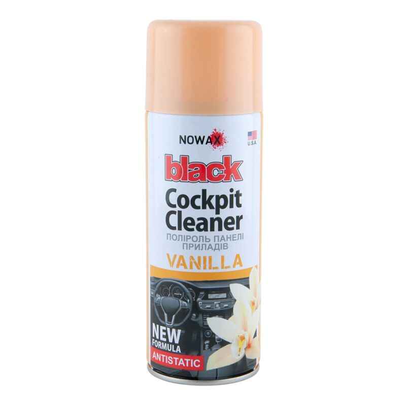 Полироль для пластика 450мл NOWAX Black Cockpit Cleaner Ваниль (NX00451)