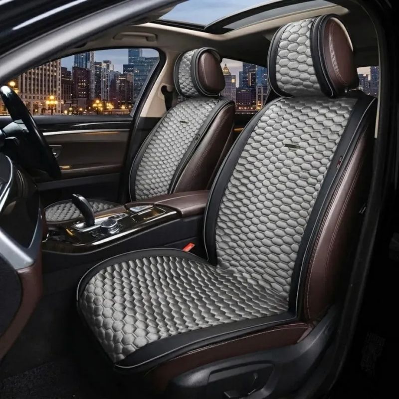 Накидки на сидіння 2 шт Gearo Gran Lusso Prestige (GE0710GY-F)