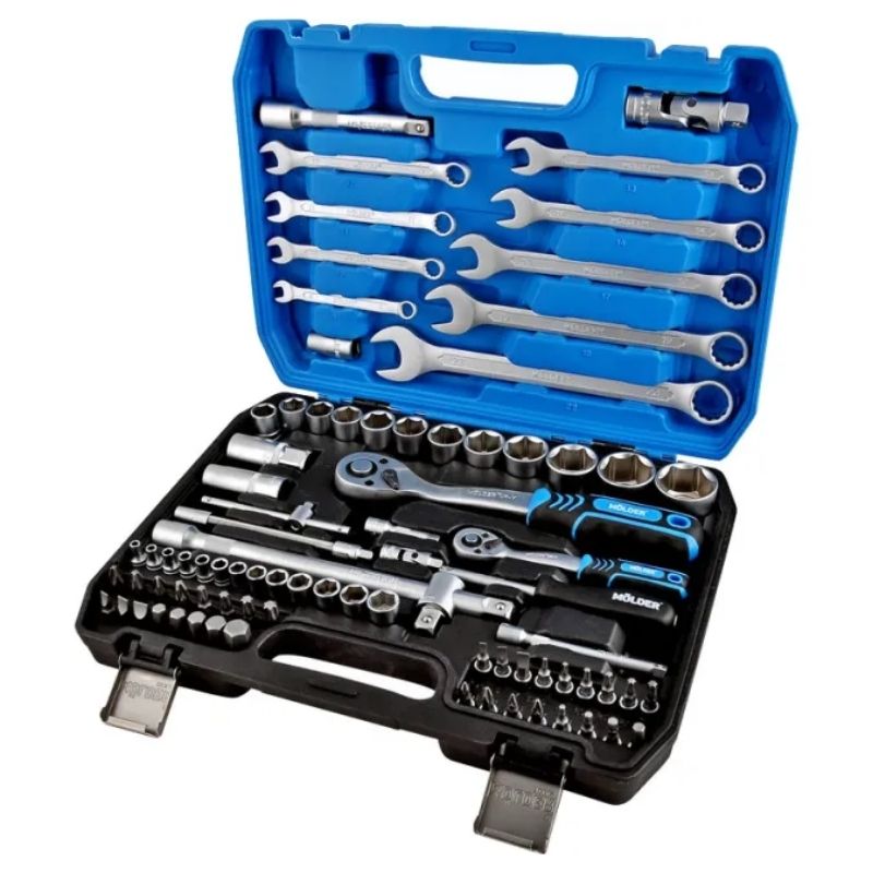 Набір інструментів 1/2″ 1/4″ 82шт 72T CrV Molder у кейсі (MT60082)