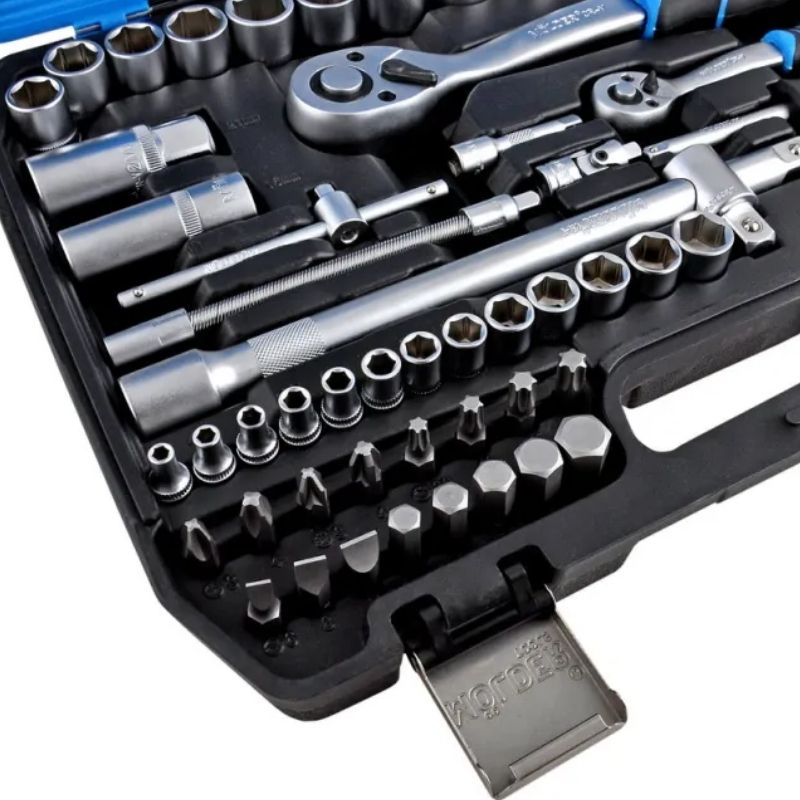 Набір інструментів 1/2″ 1/4″ 82шт 72T CrV Molder у кейсі (MT60082)