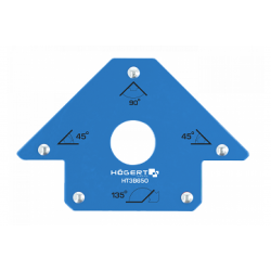Магнітний косинець стрілка для зварювальних робіт зусилля 34 кг 190 х 122 х 27 мм Hogert (HT3B650)