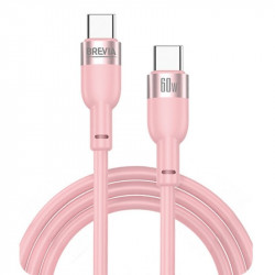 Кабель BREVIA Type-C to Type-C 60W 1.2m, pink, box (250шт.) (52120PCCC1)