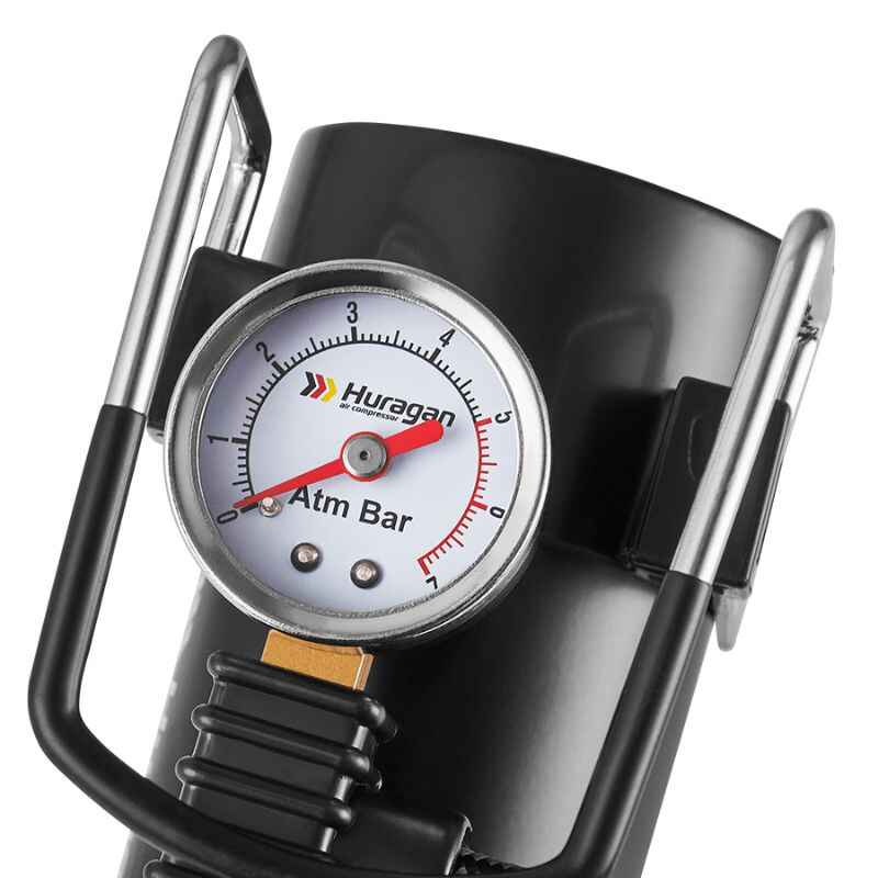 Автокомпресор однопоршневий від прикурювача HURAGAN автомобільний компресор для шин R13-R15 7Атм 35л/хв 150 Вт (H0100)