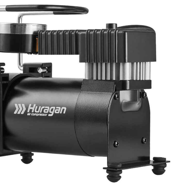 Автокомпресор однопоршневий від прикурювача HURAGAN автомобільний компресор для шин R13-R15 7Атм 35л/хв 150 Вт (H0100)