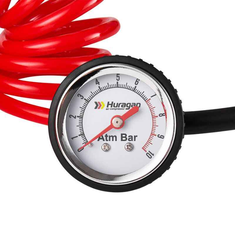 Автокомпресор двопоршневий на клеми АКБ HURAGAN автомобільний компресор для шин R13-R19 85 л/хв 10Атм (H0500)