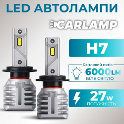 Світлодіодні лампи Н7 для авто Carlamp Night Vision Gen 3 Led автолампи 5500K 6000 Lm (NVG3H7)