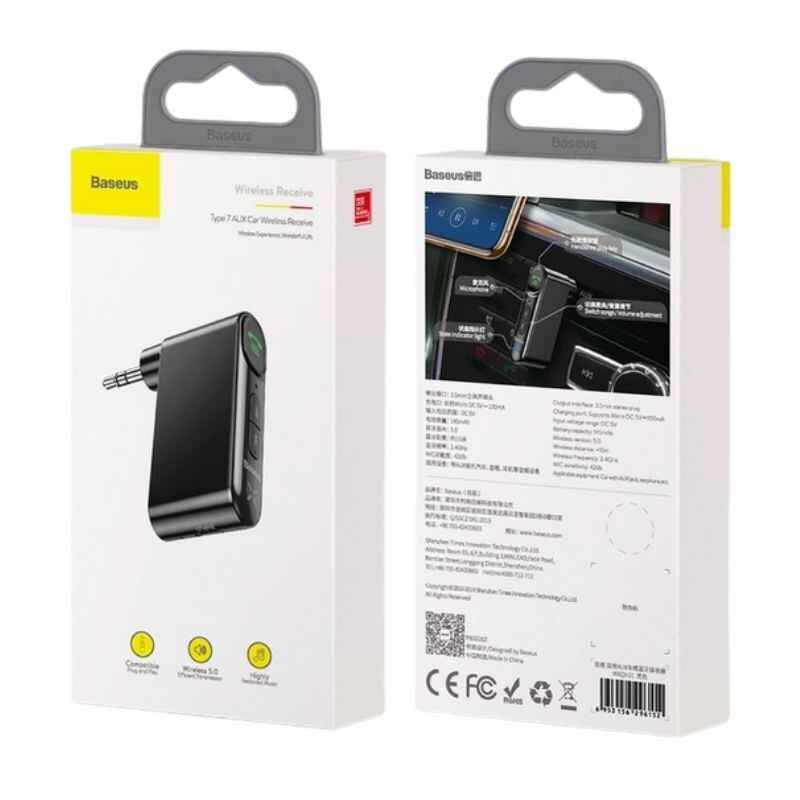 FM модулятор Bluetooth для авто Baseus 2.1А 1 USB чорний (WXQY-01)