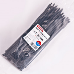 Хомути пластикові чорні 4.8x250 CarLife (BL4.8x250)