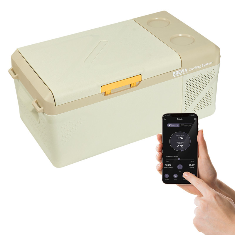 Автохолодильник компрессорный 16л BREVIA автомобильный холодильник 12/24В 220В пластиковый (22140)