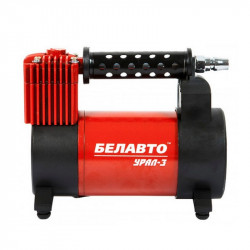 Автомобільний компресор однопоршневий BelAuto УРАЛ-3 з крученим шлангом для накачування шин R13-R19 10 Атм 40 л/хв 170 Вт (BK44)